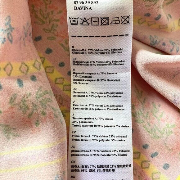 SPORTALM KITZBUHEL DAVINA COLORFUL OPEN KNIT SATIN FLORAL PANEL ZIP UP JACKET - Picture 10 of 10